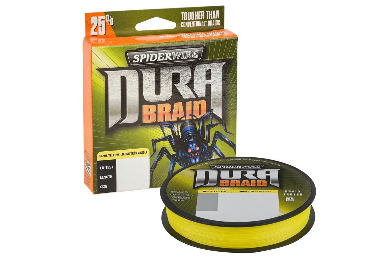 Spiderwire DuraBraid - Hi-Vis Yellow