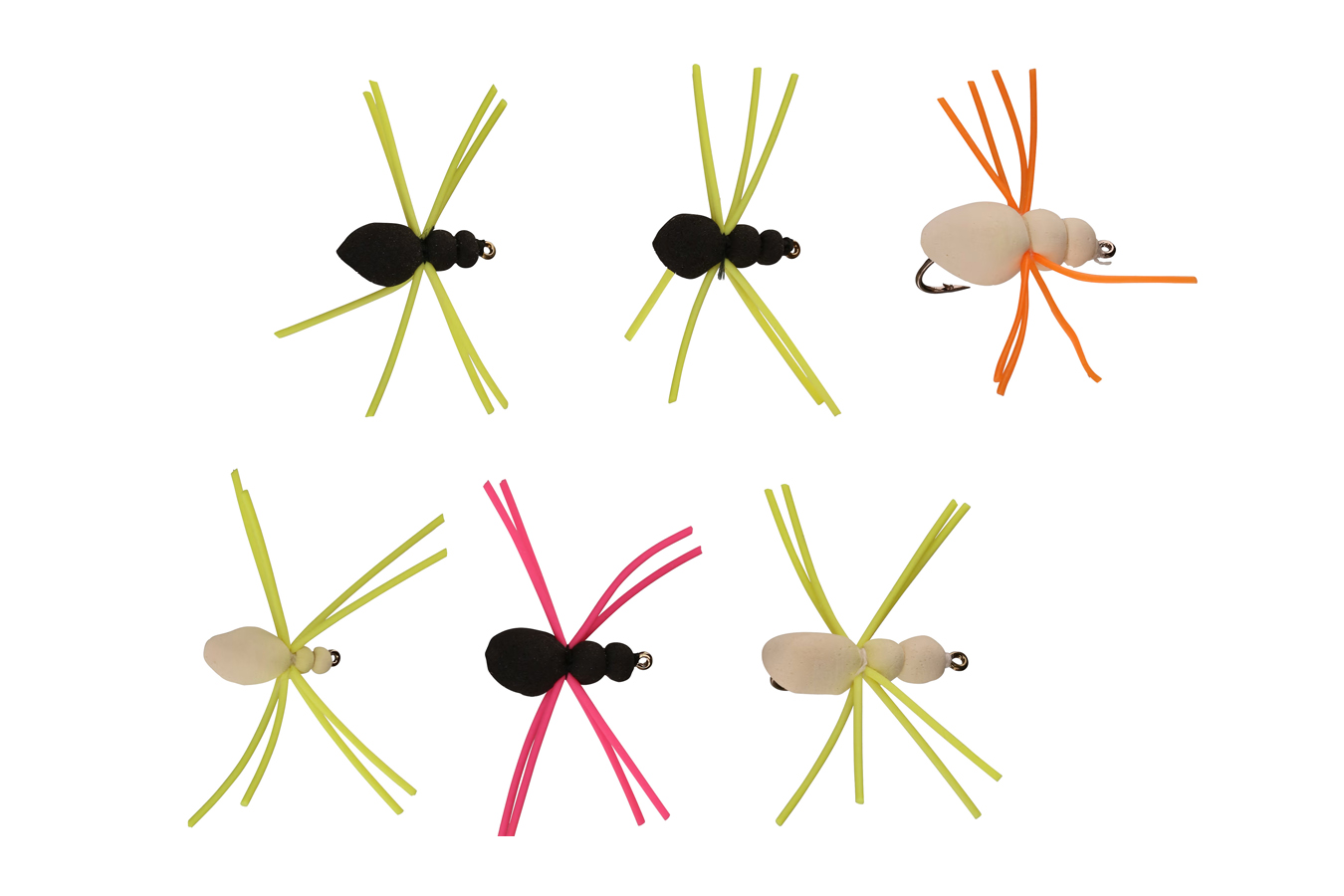 K And E Stopper Lures Floating Spider Fly Kit, 6pk