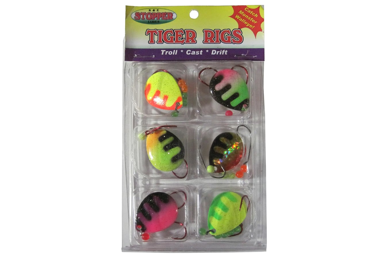 K And E Walleye Rig Kit, 6 Pc