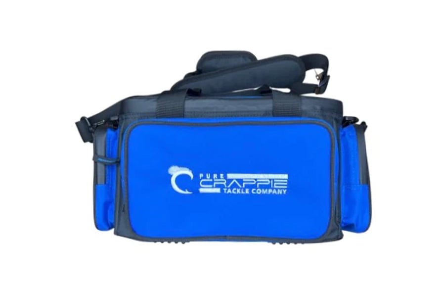 Pure Crappie 3-Tray Fishermans Tackle Bag Blue/Black