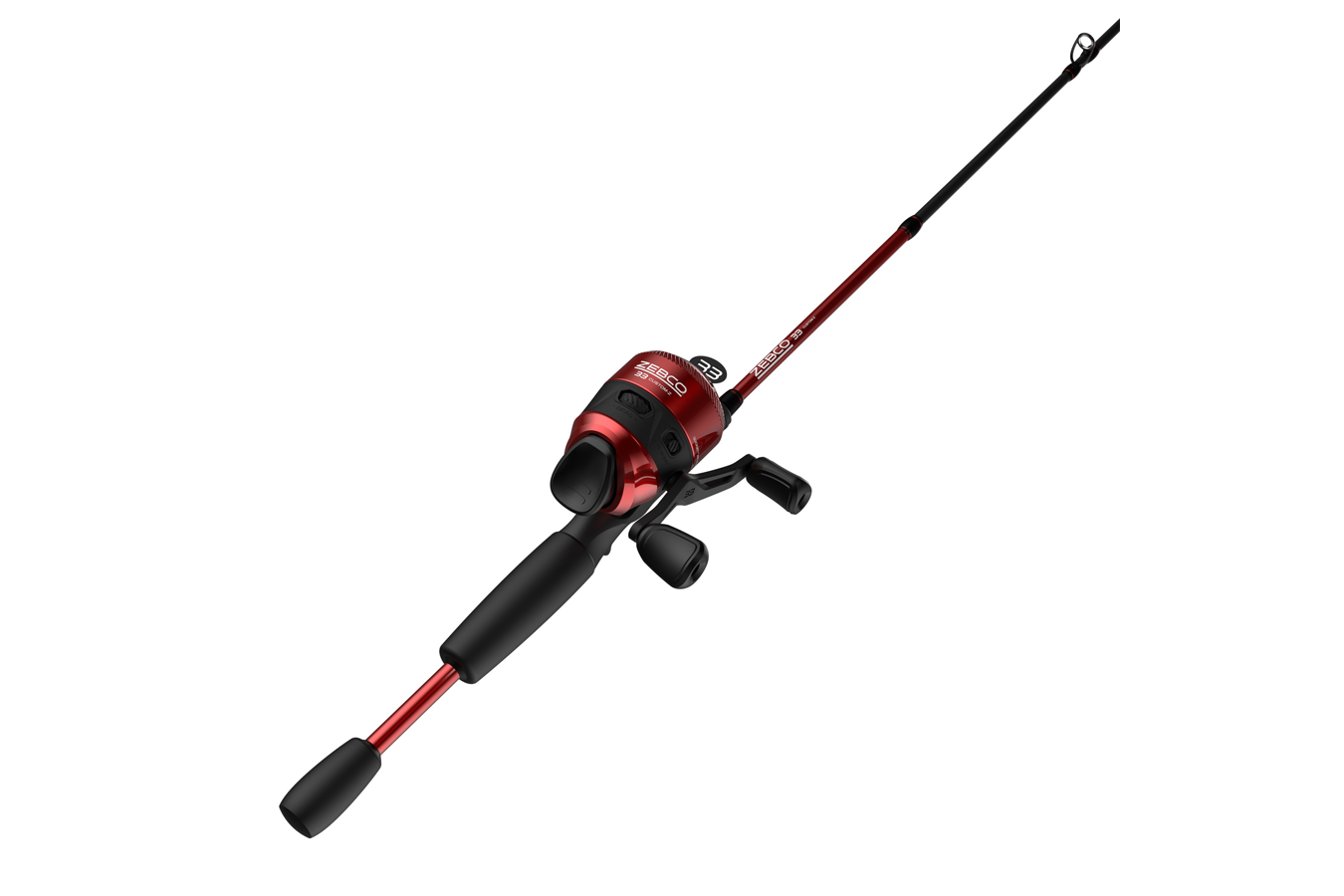 Zebco 33 CustomZ Red 6 Foot 2pc Medium Spincast Combo