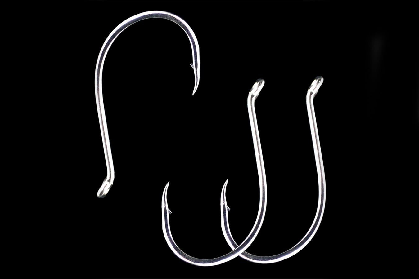Whisker Seeker Catfish J-Style Hooks - Offset Super-J Bulk Pack