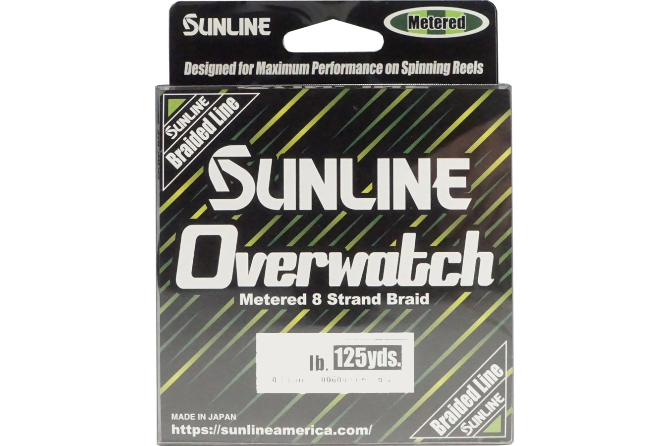 Sunline Overwatch Braided Fishing Line 16LB - Green Metered