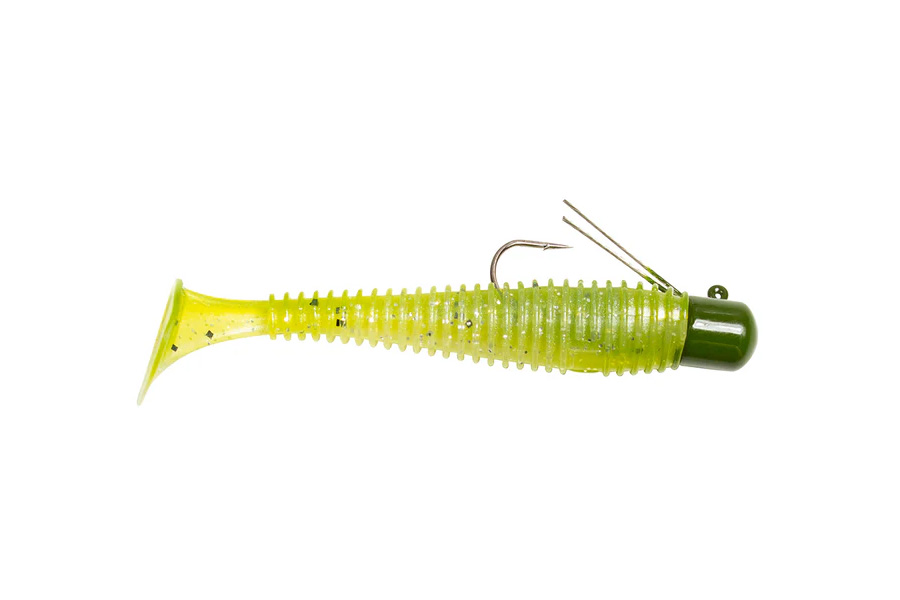 Lunkerhunt Finesses Ned Rig Style Swimbait - Prerigged Sexy Melon