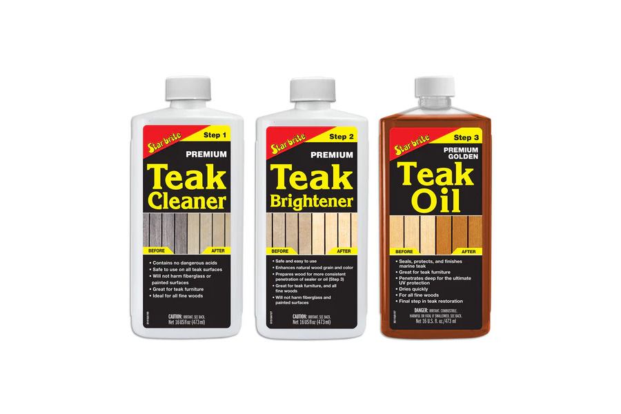Starbrite Teak Care Kit 3-Step Wood Restoration