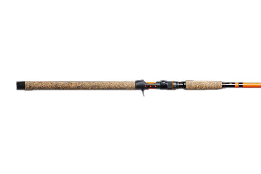 Whisker Seeker GFX2 7 Foot 6 Inch Medium Heavy Casting Catfish Rod Orange