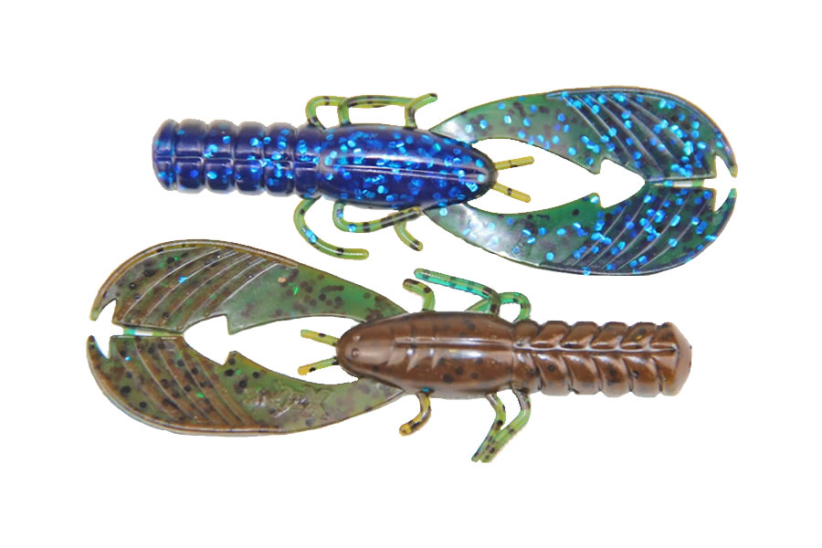 Xzone Lures Muscle Back Finesse Craw - Okeechobee Craw / 3.25 in (8 Pack)