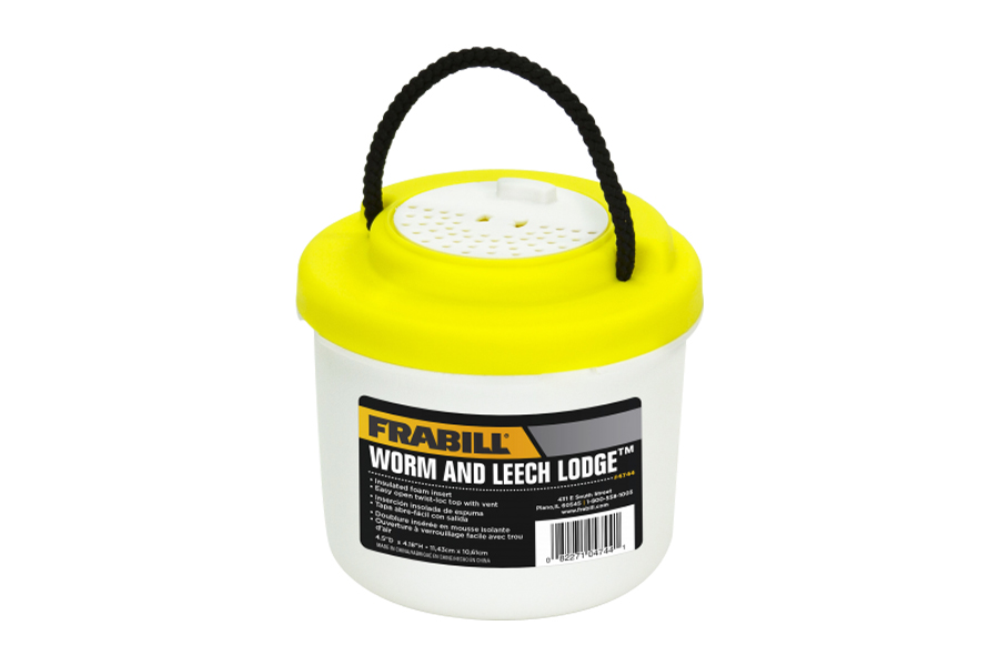 Frabill Compact Bait Container Yellow/White