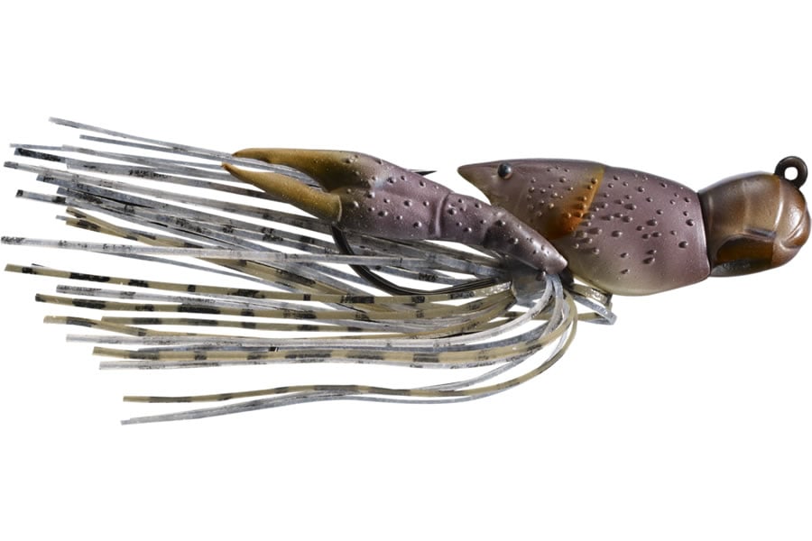 Live Target Crawfish Hollow Body 3/8oz Jig in Grey/Brown