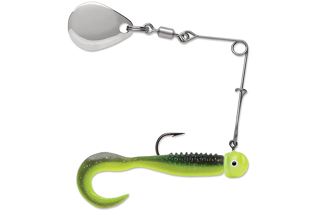 Vmc Curl Tail Spin Jig, Red Pearl Glow